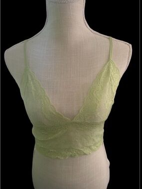 PINK Victoria's Secret Pale Green Lace Bralette